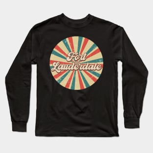 Circle Design Fort Proud Name Birthday 70s 80s 90s Styles Long Sleeve T-Shirt